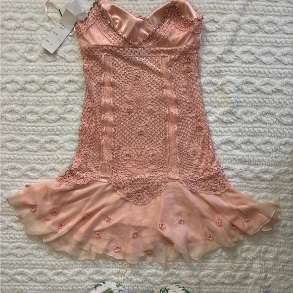 Sue Wong Peach Lace Dress - Picture 8 of 8
